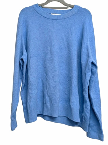 Men blue knit - blue, neck