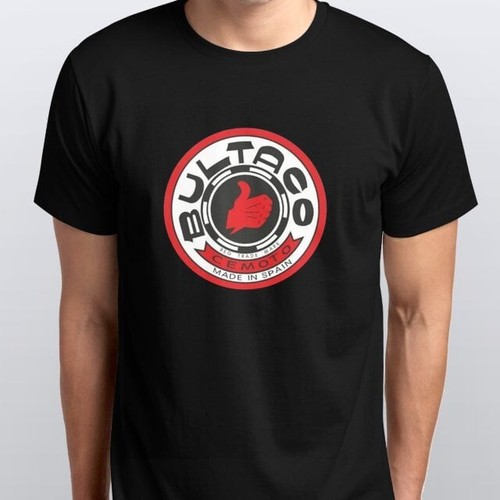Bultaco red retro round - round, style