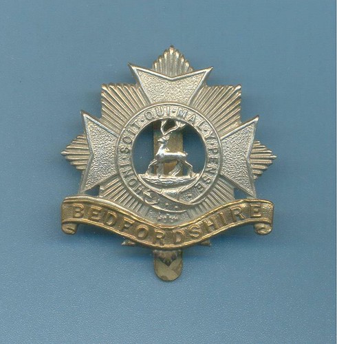 Bedfordshire regiment metal - bedfordshire, regiment.bi-metal