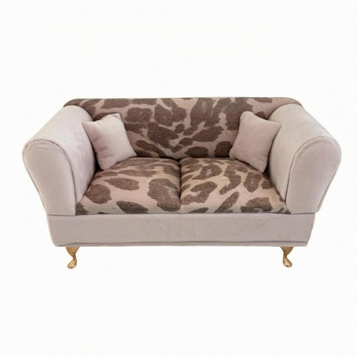 Miniature leopard print sofa - miniature, leopard-print