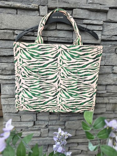 Large pink zebra print bag