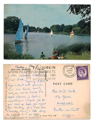 Vintage postcard mote park - postcard,