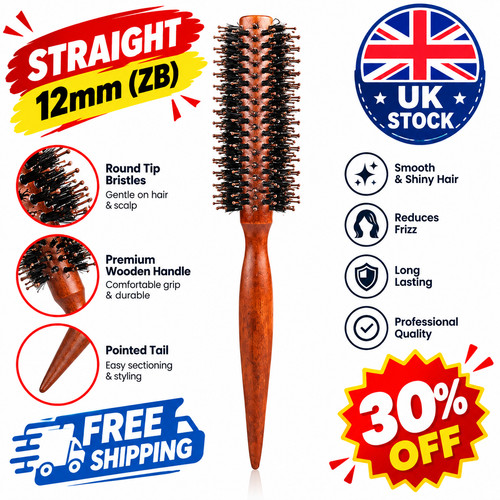 Boar bristle hair brush - brush, small