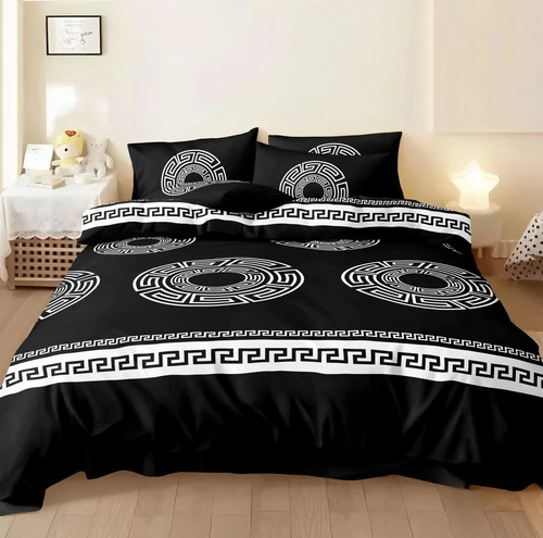 Luxury 4pc greek key stripe - &,