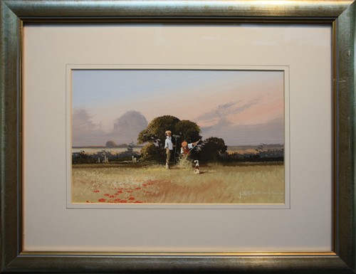 Horsewell signed landscape - j.,