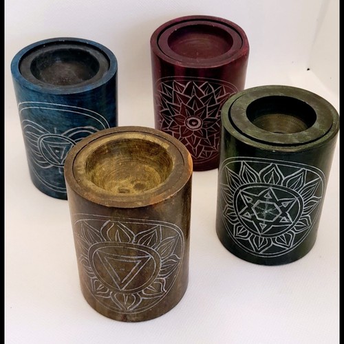 Soapstone carved chakra oil - soapstone,