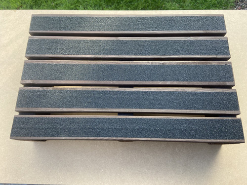 Raised wooden door step with - wooden,