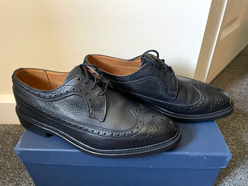Tricker black leather derby - tricker's,