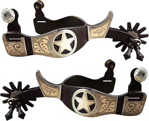 Western antiqued spurs - western, with