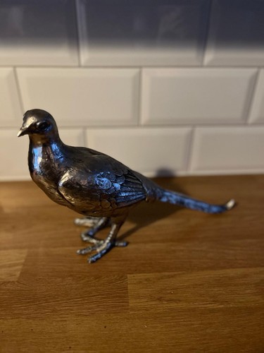 Pewter look resin pheasant - look,