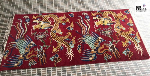 Tibetan dragon bird rug carpet - dragon,
