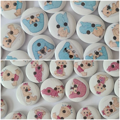 Baby patterned buttons size - buttons,