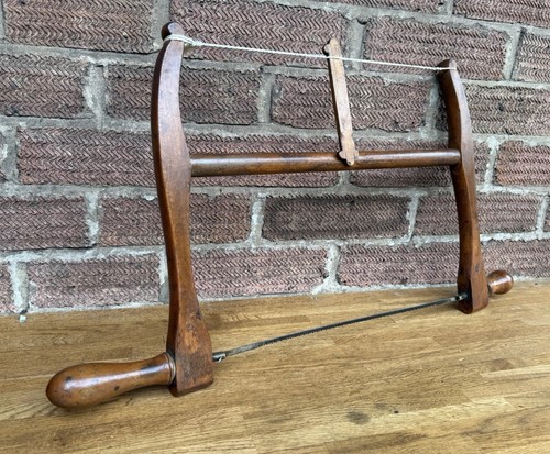 Vintage wooden bow saw - bow,