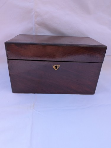 Georgian mahogany tea caddy - georgian,