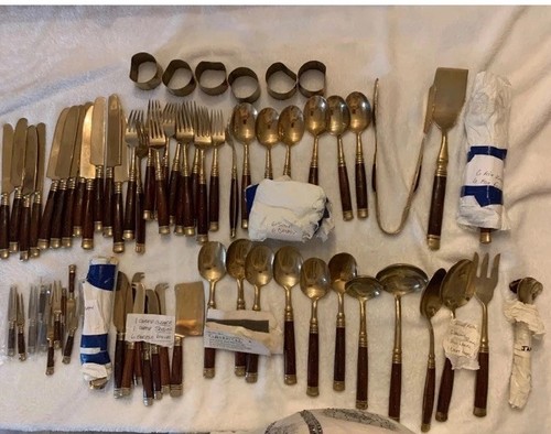 Vintage thai bronze cutlery - vintage,