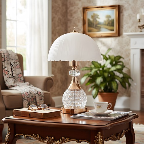 Luxury crystal table lamp with - table,