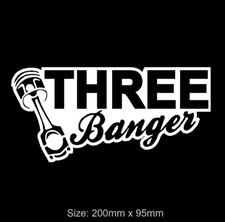 Three banger vinyl - three, decal