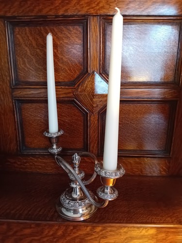 Silver plated two armed - plated,