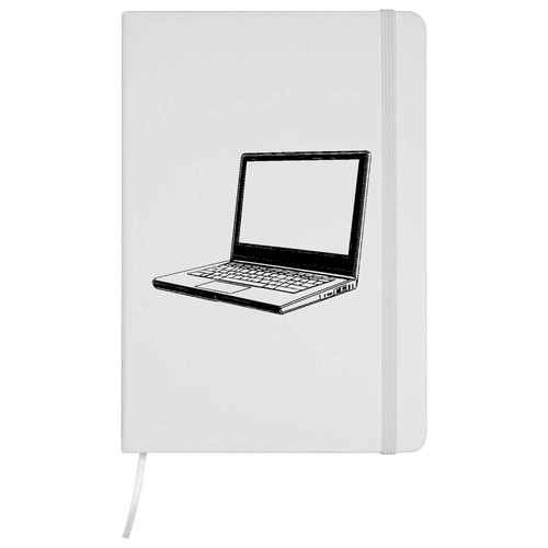 Open laptop ruled notebook - 'open,
