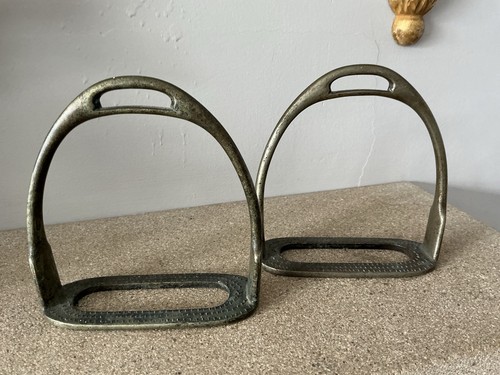 Pair vintage solid nickle - pair, of