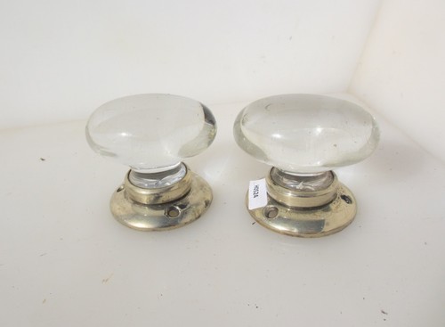 Vintage glass door handles - glass,