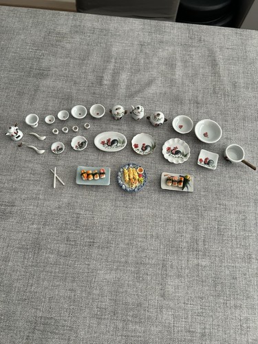 Dolls house accessories sushi - dolls,