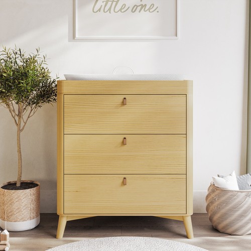 Wooden changing table - changing, oak