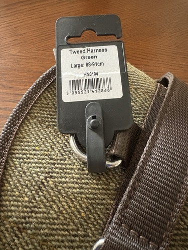 Earthbound tweed dog harness - tweed,