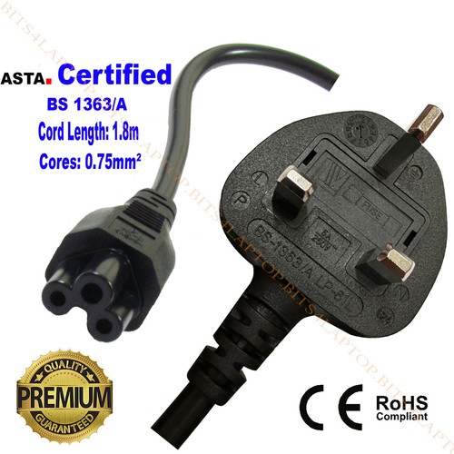 Mains power cable cord - 1.8m,