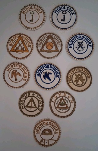 Masonic apron badges job - badges, x