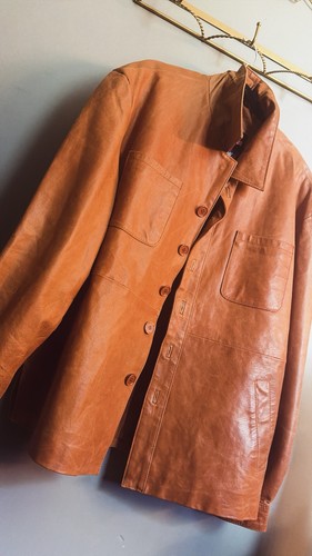 Vintage camel leather jacket - vintage, |