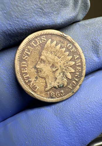 1863 indian head copper nickel - indian,