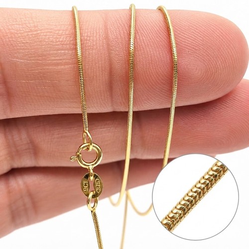 Gold snake necklace chain - snake,