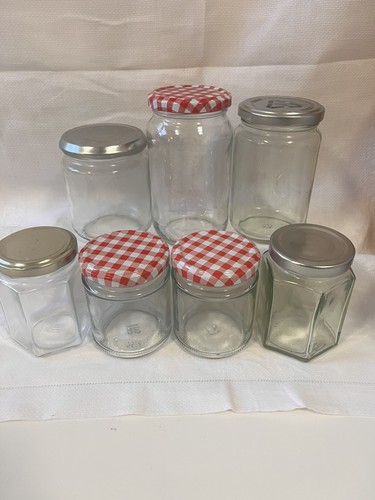 Empty jam jars - 7, clear