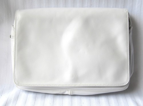 Enny white leather shoulder - white,