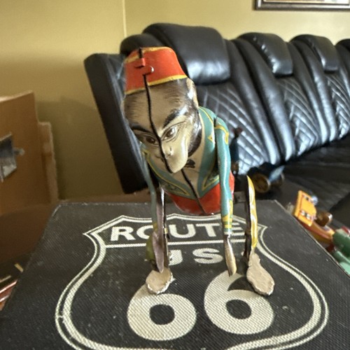 Tin windup walking monkey - tin, made