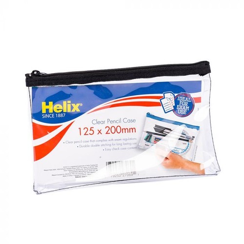 Clear exam pencil case - clear,