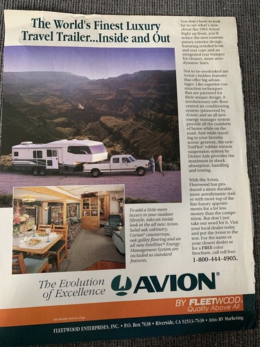 1994 avion fifth wheel luxury - fifth,