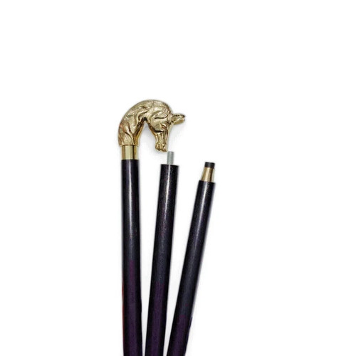 Brass horse head handle - brass,