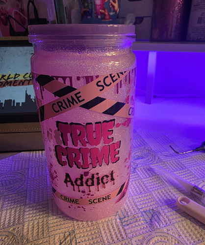 16oz pink plastic glitter - pink,