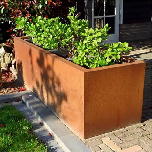 Large plant pot corner rust - large,