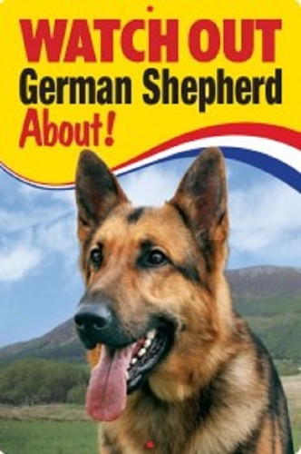 German shepherd dog sign - german,
