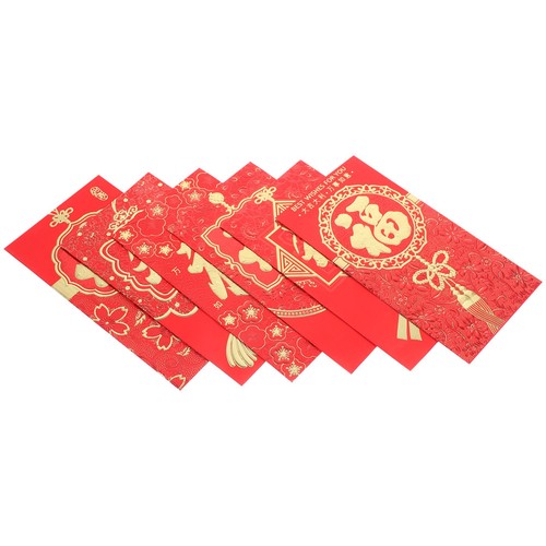 6pcs traditional chinese red - traditional,