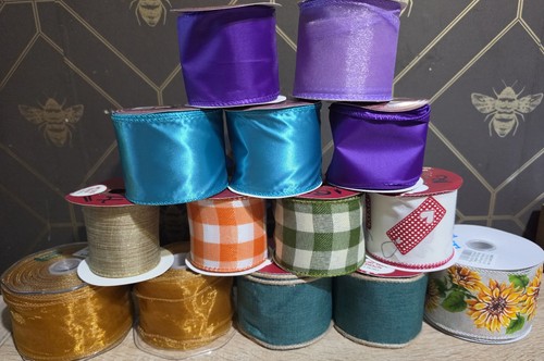 Wired edge ribbon 63mm 14 - /,