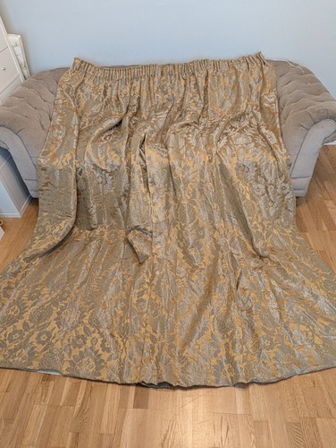 Gold grey damask jacquard - gold,