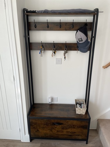 Hall tree with bench and - with,
