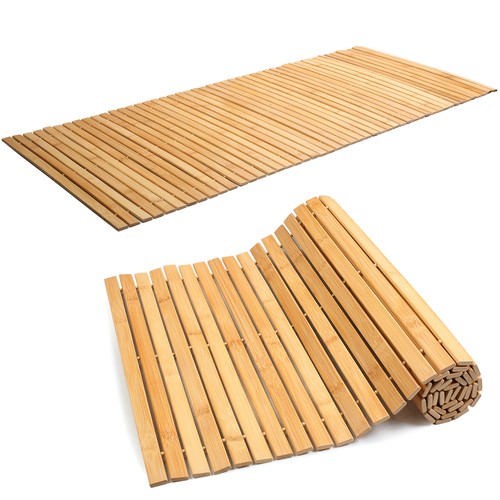 Bamboo folding bath mat - bamboo,