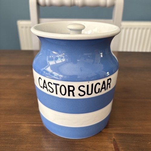Green cornishware castor - t,