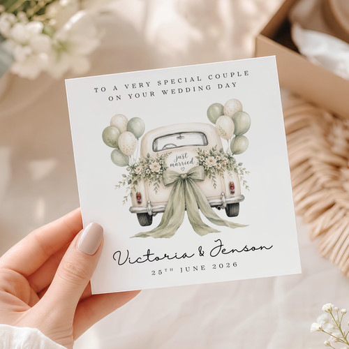 Personalised wedding card - personalised,
