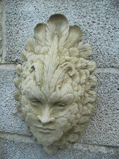 Feather green man wall - feather, plaque